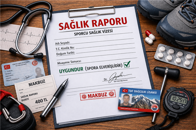 SPORCU  LİSANSI İÇİN GEREKLİ  SAĞLIK RAPORU